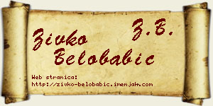 Živko Belobabić vizit kartica